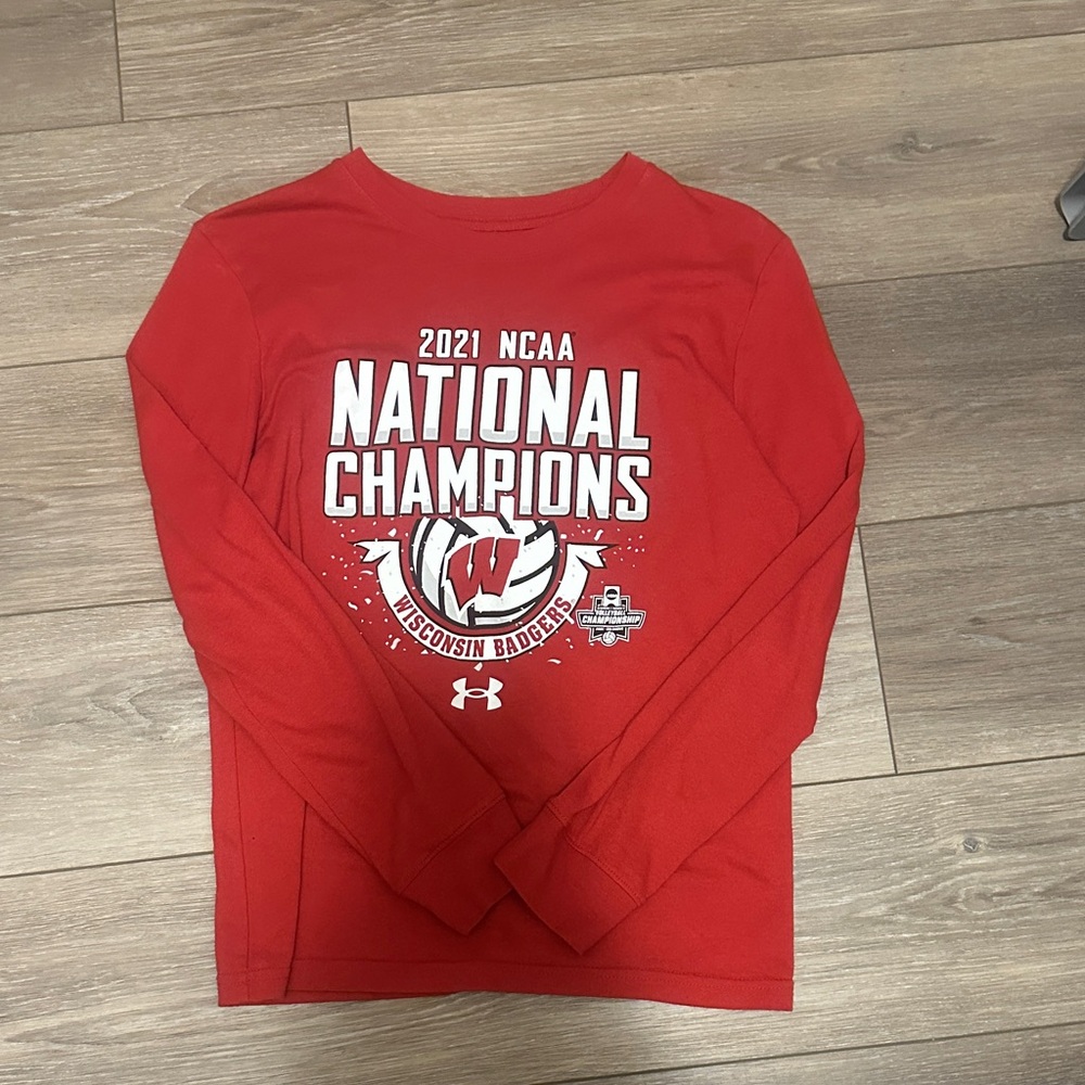 Under Armour Kids Red National Champions Long Sleeve Tee